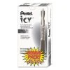 Pentel Icy Mechanical Pencil, 0.5 Mm, HB (#2.5), Black Lead, Transparent Smoke Barrel, 24/Pack 2 Pentel Icy Mechanical Pencil, 0.5 Mm, HB (#2.5), Black Lead, Transparent Smoke Barrel, 24/Pack -Bostitch Shop 309587