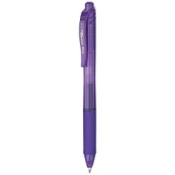 Pentel EnerGel-X Gel Pen, Retractable, Medium 0.7 Mm, Violet Ink, Violet Barrel, Dozen