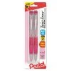 Pentel Twist-Erase CLICK Mechanical Pencil, 0.7 Mm, HB (#2.5), Black Lead, Pink Barrel, 2/Pack 2 Pentel Twist-Erase CLICK Mechanical Pencil, 0.7 Mm, HB (#2.5), Black Lead, Pink Barrel, 2/Pack -Bostitch Shop 309768