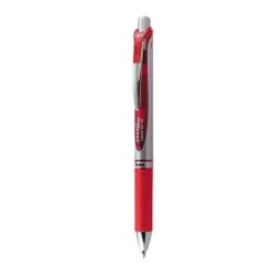 Pentel EnerGel RTX Gel Pen, Retractable, Medium 0.7 Mm, Red Ink, Red/Gray Barrel