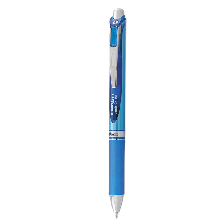 Pentel EnerGel RTX Gel Pen, Retractable, Fine 0.5 Mm Needle Tip, Blue Ink, Silver/Blue Barrel 3 Pentel EnerGel RTX Gel Pen, Retractable, Fine 0.5 Mm Needle Tip, Blue Ink, Silver/Blue Barrel