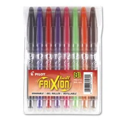 Pilot FriXion Ball Erasable Gel Pen, Stick, Fine 0.7 Mm, Assorted Ink And Barrel Colors, 8/Pack