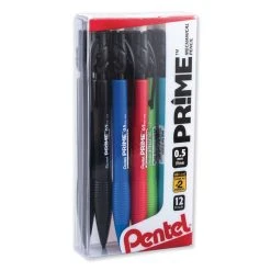 Pentel PRIME Mechanical Pencil, 0.5 Mm, HB (#2.5), Black Lead, Assorted Barrel Colors, Dozen