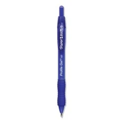 Paper Mate Profile Gel Pen, Retractable, Medium 0.7 Mm, Blue Ink, Translucent Blue Barrel, Dozen