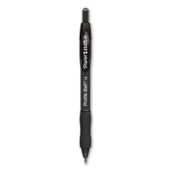 Paper Mate Profile Ballpoint Pen, Retractable, Medium 1 Mm, Black Ink, Translucent Black Barrel, Dozen