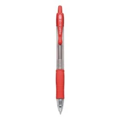Pilot G2 Premium Gel Pen Convenience Pack, Retractable, Extra-Fine 0.38 Mm, Red Ink, Clear/Red Barrel