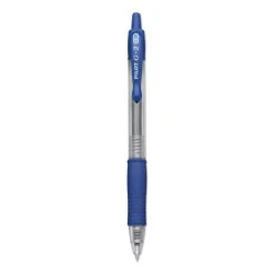 Pilot G2 Premium Gel Pen Convenience Pack, Retractable, Extra-Fine 0.38 Mm, Blue Ink, Clear/Blue Barrel, Dozen