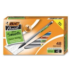Bic Xtra Smooth Mechanical Pencil Value Pack, 0.7 Mm, HB (#2.5), Black Lead, Clear Barrel, 40/Pack -Bostitch Shop 656952