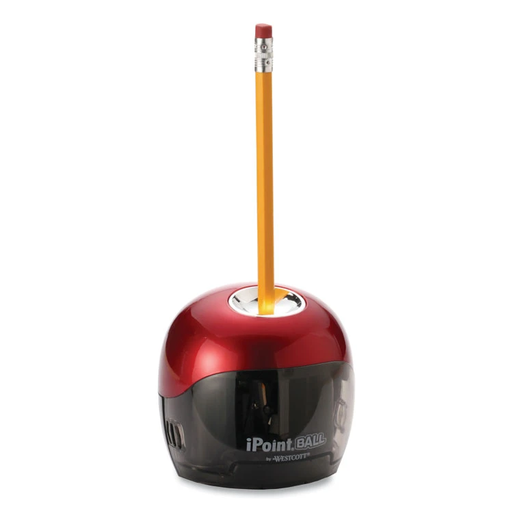 Westcott IPoint Ball Battery Sharpener, Battery-Powered, 3 X 3.25, Red/Black 5 Westcott IPoint Ball Battery Sharpener, Battery-Powered, 3 X 3.25, Red/Black - Image 3