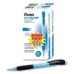 Pentel Champ Mechanical Pencil, 0.7 Mm, HB (#2.5), Black Lead, Blue Barrel, 24/Pack -Bostitch Shop 661138