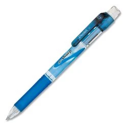 Pentel .e-Sharp Mechanical Pencil, 0.7 Mm, HB (#2.5), Black Lead, Blue Barrel, Dozen