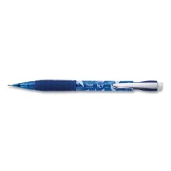 Pentel Icy Mechanical Pencil, 0.7 Mm, HB (#2.5), Black Lead, Transparent Blue Barrel, Dozen