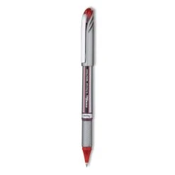 Pentel EnerGel NV Gel Pen, Stick, Medium 0.7 Mm, Red Ink, Red Barrel, Dozen