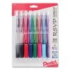 Pentel R.S.V.P. Super RT Ballpoint Pen, Retractable, Medium 1 Mm, Assorted Ink And Barrel Colors, 8/Pack -Bostitch Shop 661844