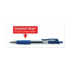 Universal Comfort Grip Gel Pen, Retractable, Medium 0.7 Mm, Blue Ink, Translucent Blue Barrel, Dozen -Bostitch Shop 666326