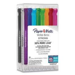 Paper Mate Write Bros Mechanical Pencil, 0.9 Mm, HB (#2), Black Lead, Assorted Barrel Colors, 24/Pack -Bostitch Shop 690568