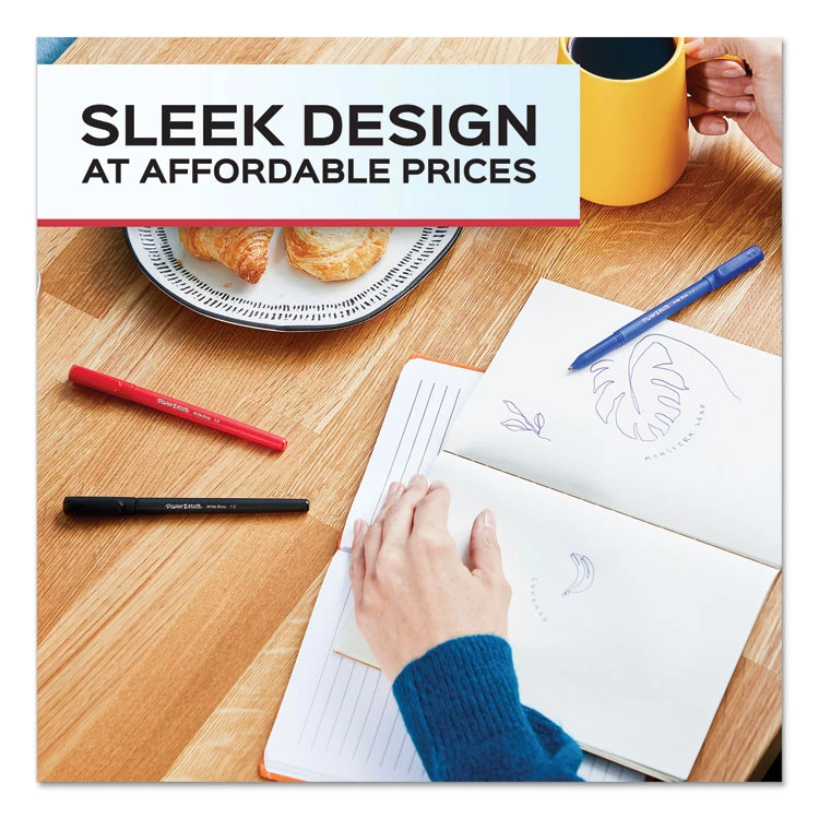 Paper Mate Write Bros. Ballpoint Pen Value Pack, Stick, Medium 1 Mm, Black Ink, Black Barrel, 120/Pack 8 Paper Mate Write Bros. Ballpoint Pen Value Pack, Stick, Medium 1 Mm, Black Ink, Black Barrel, 120/Pack - Image 6