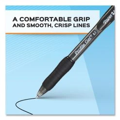 Paper Mate Profile Gel Pen, Retractable, Fine 0.5 Mm, Black Ink, Translucent Black Barrel, 36/Pack -Bostitch Shop 691377