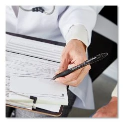 Paper Mate Profile Gel Pen, Retractable, Bold 1 Mm, Black Ink, Translucent Black Barrel, Dozen -Bostitch Shop 691389