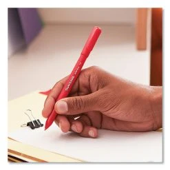 Paper Mate Write Bros. Ballpoint Pen, Stick, Medium 1 Mm, Red Ink, Red Barrel, Dozen -Bostitch Shop 691390