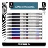 Zebra F-301 Ballpoint Pen, Retractable, Fine 0.7 Mm, Assorted Ink And Barrel Colors, 9/Pack