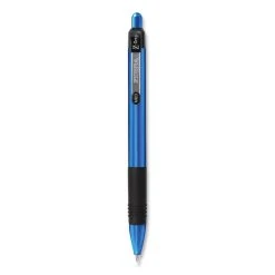 Zebra Z-Grip Metal Ballpoint Pen, Retractable, Medium 1 Mm, Blue Ink, Blue Barrel, 12/Pack