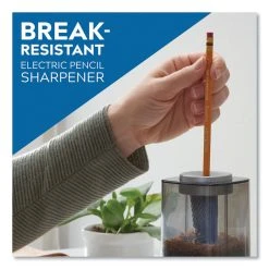 X-ACTO® Model 1799 Powerhouse Office Electric Pencil Sharpener, AC-Powered, 3 X 3 X 7, Black/Silver/Smoke -Bostitch Shop 701681