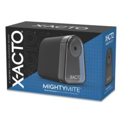 X-ACTO® Model 19501 Mighty Mite Home Office Electric Pencil Sharpener, AC-Powered, 3.5 X 5.5 X 4.5, Black/Gray/Smoke