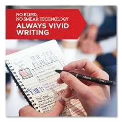 Sharpie® S-Gel™ S-Gel High-Performance Gel Pen, Retractable, Medium 0.7mm, Black Ink, Black Barrel, 36/Pack -Bostitch Shop 710525