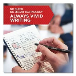 Sharpie® S-Gel™ S-Gel High-Performance Gel Pen, Retractable, Fine 0.5 Mm, Black Ink, Black Barrel, Dozen -Bostitch Shop 710527