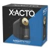 X-ACTO® Model 1606 Mighty Pro Electric Pencil Sharpener, AC-Powered, 4 X 8 X 7.5, Black/Gold/Smoke -Bostitch Shop 712636