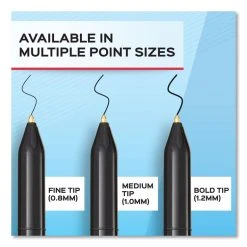 Paper Mate Write Bros. Ballpoint Pen, Stick, Fine 0.8 Mm, Black Ink, Black Barrel, Dozen -Bostitch Shop 716263