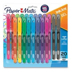 Paper Mate InkJoy Gel Pen, Stick, Medium 0.7 Mm, Assorted Ink And Barrel Colors, 20/Pack
