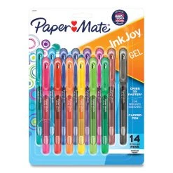 Paper Mate InkJoy Gel Pen, Stick, Medium 0.7 Mm, Assorted Ink And Barrel Colors, 14/Pack