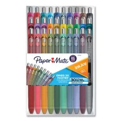 Paper Mate InkJoy Gel Pen, Retractable, Medium 0.7 Mm, Assorted Ink And Barrel Colors, 30/Pack