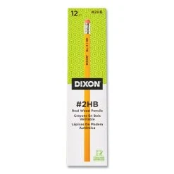 Dixon No. 2 Pencil, HB (#2), Black Lead, Yellow Barrel, Dozen