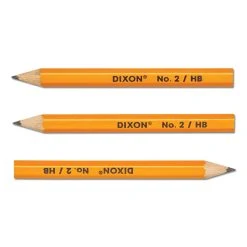 Dixon Golf Wooden Pencils, 0.7 Mm, HB (#2), Black Lead, Yellow Barrel, 144/Box