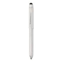 Cross® Tech3+ Multi-Color Ballpoint Pen/Stylus, Retractable, Medium 1 Mm, Black/Red Ink, Lustrous Chrome Barrel
