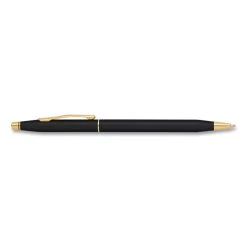 Cross® Classic Century Twist-Action Ballpoint Pen, Retractable, Medium 1 Mm, Black Ink, Black/Gold Barrel -Bostitch Shop 725230