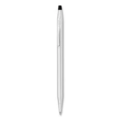 Cross® Classic Century Twist-Action Ballpoint Pen, Retractable, Medium 1 Mm, Black Ink, Chrome Barrel