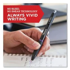 Sharpie® S-Gel™ S-Gel High-Performance Gel Pen, Retractable, Medium 0.7 Mm, Five Assorted Ink Colors, Black Barrel, 8/Pack -Bostitch Shop 729943