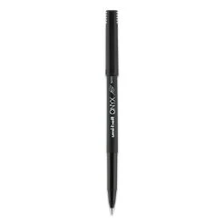 Uniball® ONYX Roller Ball Pen, Stick, Micro 0.5 Mm, Black Ink, Black Matte Barrel, Dozen -Bostitch Shop 738155