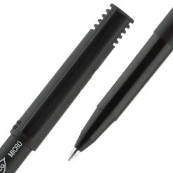 Uniball® ONYX Roller Ball Pen, Stick, Micro 0.5 Mm, Black Ink, Black Matte Barrel, Dozen -Bostitch Shop 739009