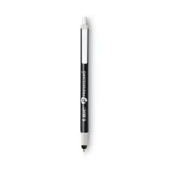 Bic PrevaGuard Ballpoint/Stylus Pen, Retractable, Medium 1 Mm, Black Ink/Black Barrel, Dozen -Bostitch Shop 741769