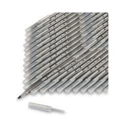 Bic Round Stic Xtra Life Ballpoint Pen, Stick, Medium 1 Mm, Black Ink, Smoke Barrel, Dozen -Bostitch Shop 743928
