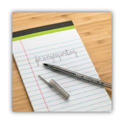 Bic Round Stic Xtra Life Ballpoint Pen, Stick, Medium 1 Mm, Black Ink, Smoke Barrel, Dozen -Bostitch Shop 743929