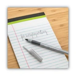 Bic Round Stic Grip Xtra Comfort Ballpoint Pen, Easy-Glide, Stick, Medium 1.2 Mm, Black Ink, Gray/Black Barrel, Dozen -Bostitch Shop 743967