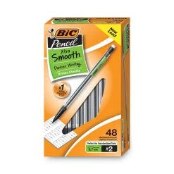 Bic Xtra Smooth Mechanical Pencil Value Pack, 0.7 Mm, HB (#2.5), Black Lead, Clear Barrel, 40/Pack
