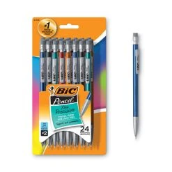 Bic Xtra-Precision Mechanical Pencil Value Pack, 0.5 Mm, HB (#2.5), Black Lead, Assorted Barrel Colors, 24/Pack -Bostitch Shop 744030