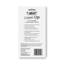 Bic Cristal Up Ballpoint Pen, Stick, Medium 1.2 Mm, Assorted Ink Colors, White Barrel, 6/Pack -Bostitch Shop 744562